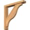Ekena Millwork Funston Block Smooth Bracket w/ Offset Brace, Western Red Cedar, 3 1/2"W x 20"D x 20"H BKT0402X20X20FST05SWR - alternate 1